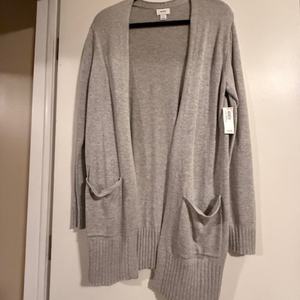 Open-Front Longline Cardigan Sweater